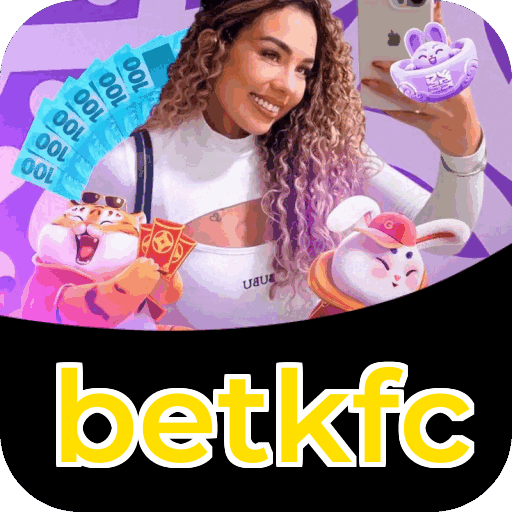 Interface do aplicativo betkfc mostrando jogos disponíveis no iOS e Android